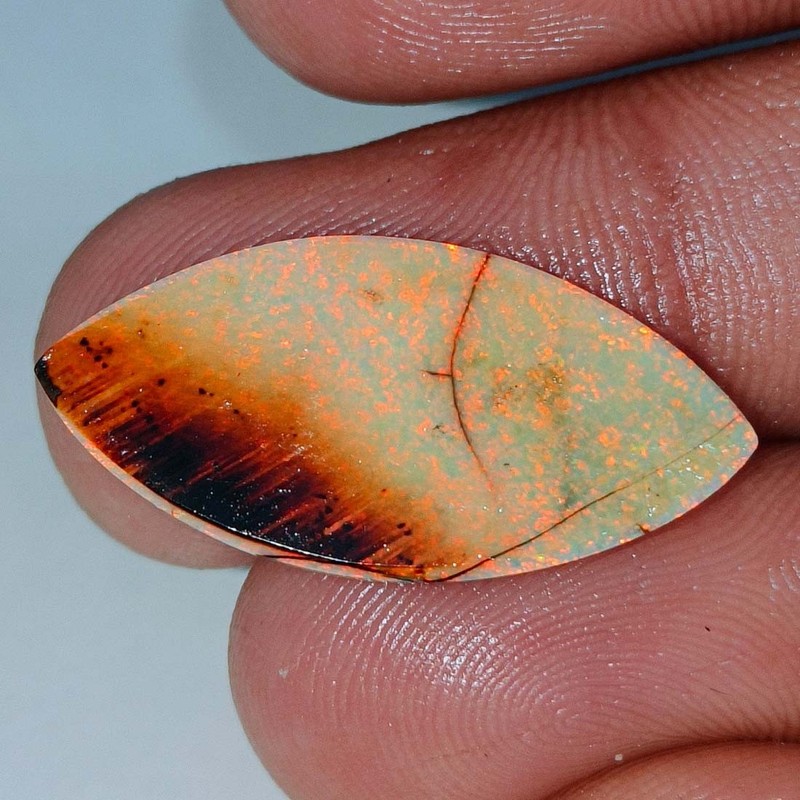 04.90 Cts Sterling Monarch Opal Cushion Cabochon Loose Gemstone 13x27x2 mm gallery