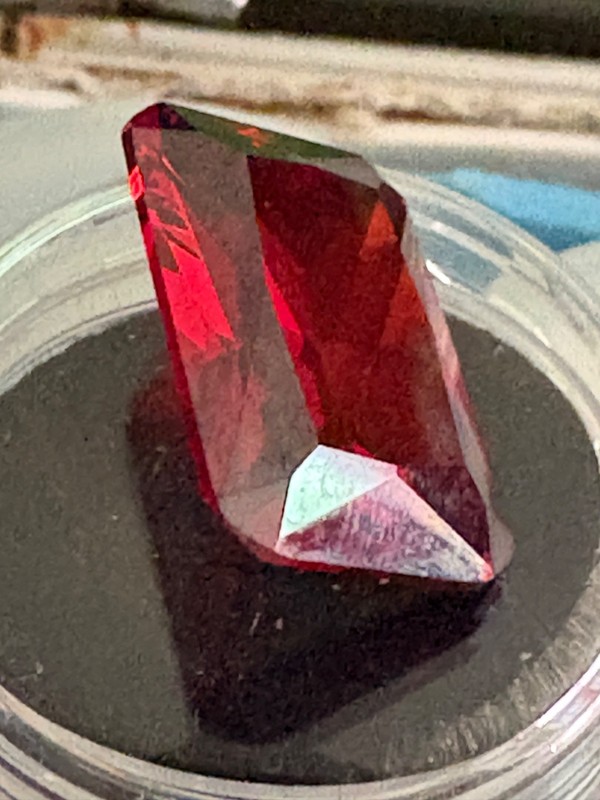 AAA Flawless 26.2Cts Red Ruby Emerald Cut Loose Gemstone US 45 gallery