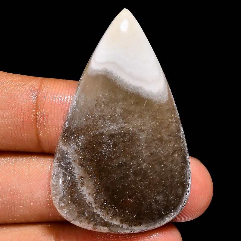100% Natural Calcite Pear Shape Cabochon Loose Gemstone 68.5 Ct 44X28X7mm A14538