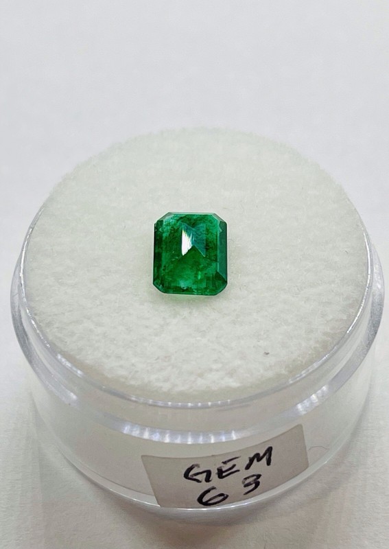Authentic Swat Valley Mine 1.08ct Octagon Cut Emerald