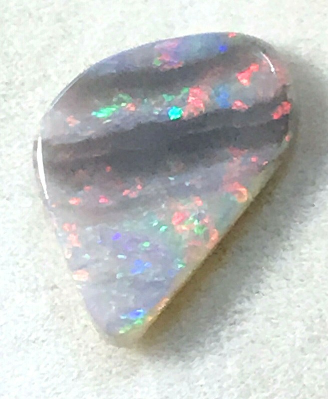 1.95ct Natural Australian Solid Opal, opal size 12mm x 12mm x 14mm, depth 2mm
