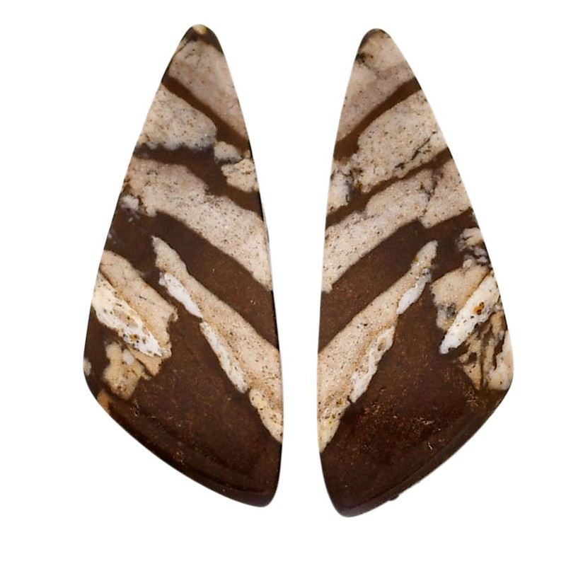 Natural Outback Jasper Pair 12.8×31.8×4 mm Fancy Polished Gemstone LS72-04457
