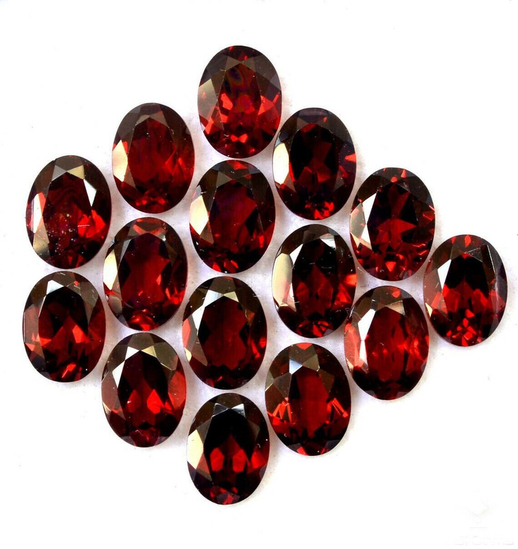 [WHOLESALE] NATURAL GARNET FACETED OVAL SHAPE LOOSE GEMSTONE