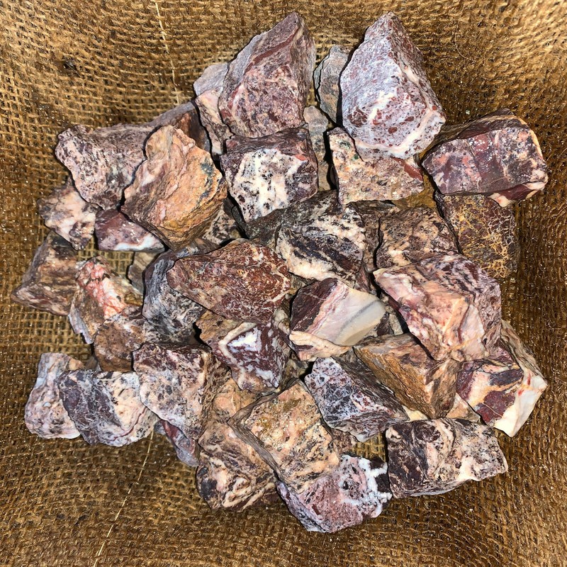 1000 Carat Lots of Picasso Jasper Rough - Plus a FREE Faceted Gemstone gallery