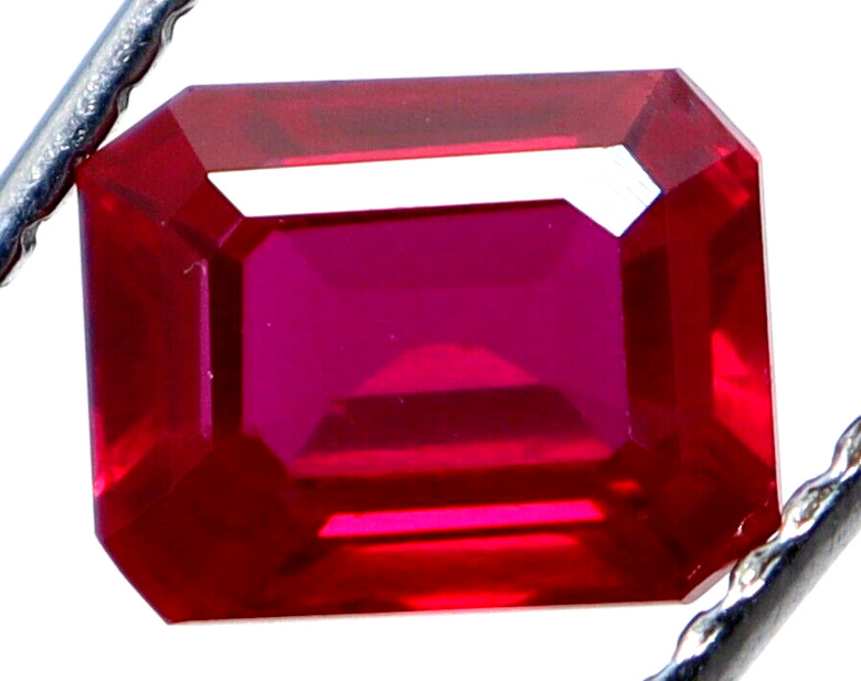 4.75 Ct Natural Red Ruby Faceted Emerald Cut Certified Loose Gemstone With Gift gallery
