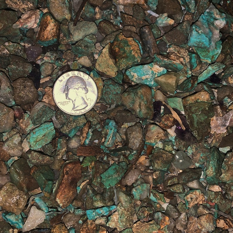 1000 Carat Lots of SMALL Natural Turquoise Rough + a Free Faceted Gemstone