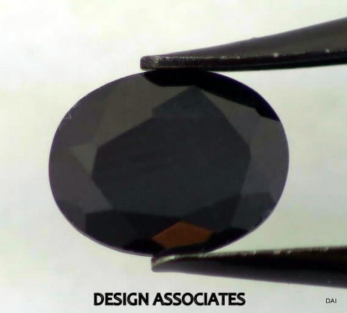 BLACK SAPPHIRE 7X5 MM OVAL CUT EARTH MINED AND TREATED CALIBRATED AAA