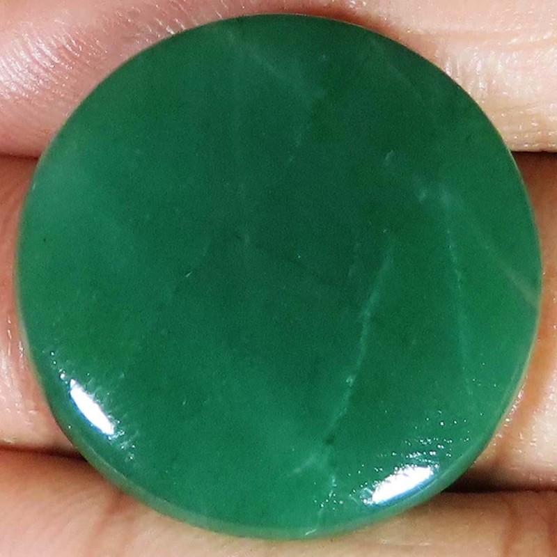 39.40 Cts 100% Natural Green Serpentine Round Cabochon Gemstone 28x00x5 mm NF415