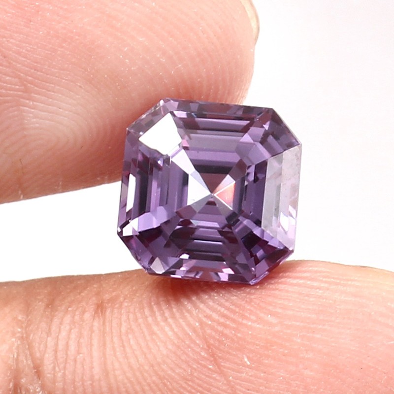 10×10 mm Natural Flawless Color Change Alexandrite Asscher Cut Loose Gemstone