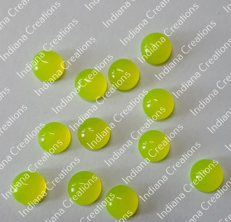 Yellow Jade Round Cabochon 6mm To 25mm Natural Loose Gemstone