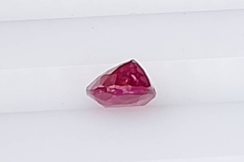 Unheated Ruby 1.03 Carat. Pinkish Red Oval Step Cut from Mozambique gallery