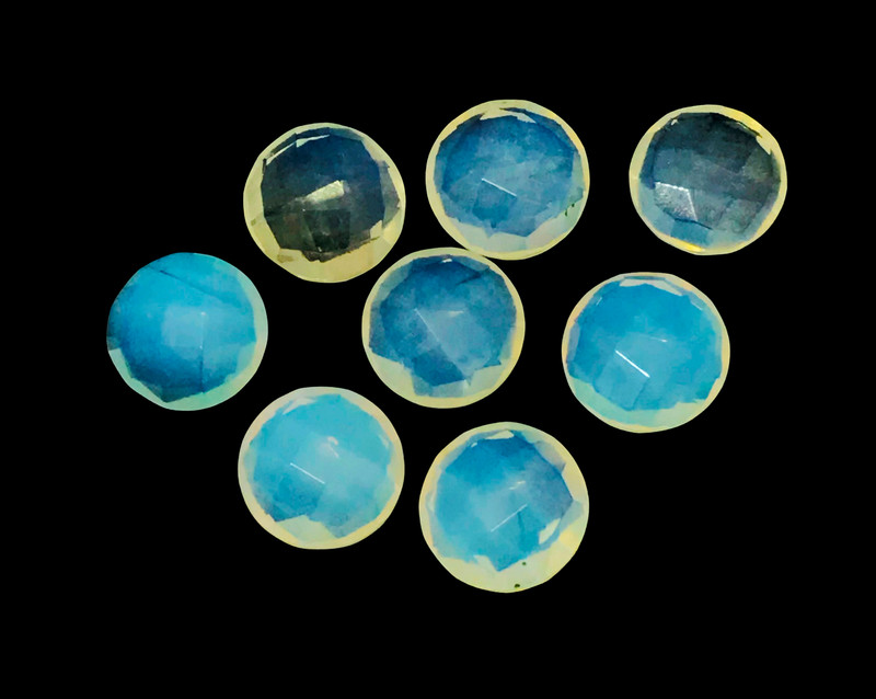 20 Pcs Faceted Milky Opal Hydro Quartz Loose Gemstone -6mm-25mm Approx