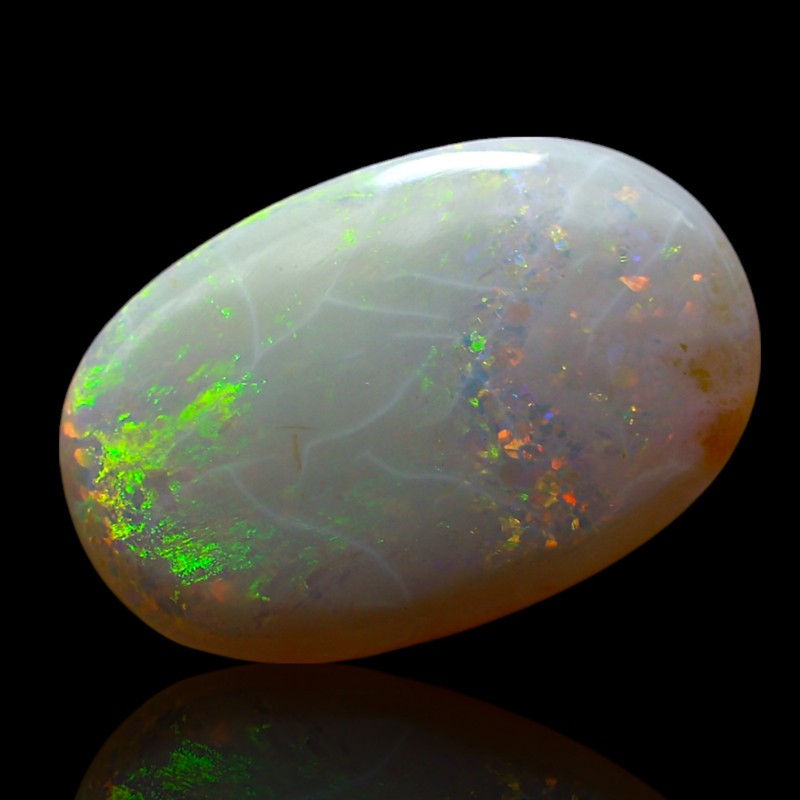 Natural Oval Fire Opal Cabochon Meditation Gemstone Australia 3.00 Cts 6x10x3 mm gallery