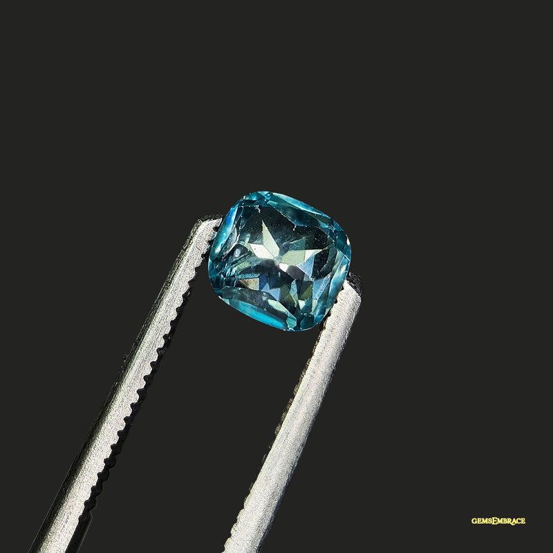 Natural Blue Zircon 1.25ct Cushion Cut Ratanakiri Cambodia Gentle Heated Loose G gallery