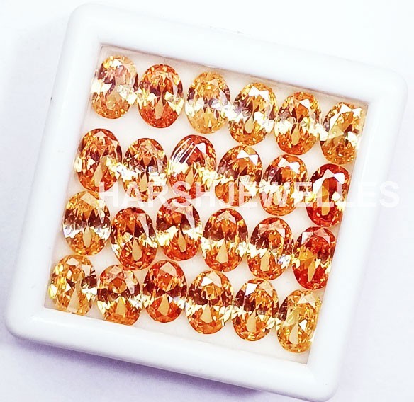 Natural Padparadscha Sapphire 16 Pcs Lot Loose Gemstone 6*8 MM Certified gallery