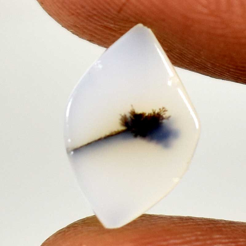 Scenic Dendrite Agate Fancy Cabochon Natural Gemstone 02.15Cts 08mm. 12mm. 02mm. gallery