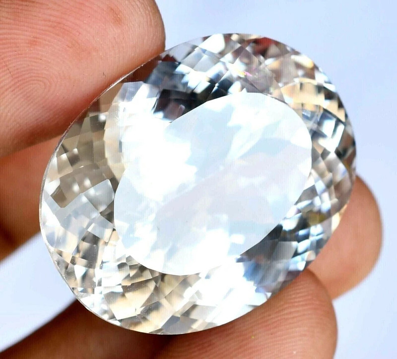 Natural White Sapphire 115 Ct Oval Cut GIE Certified Faceted Loose Gemstone A+ gallery