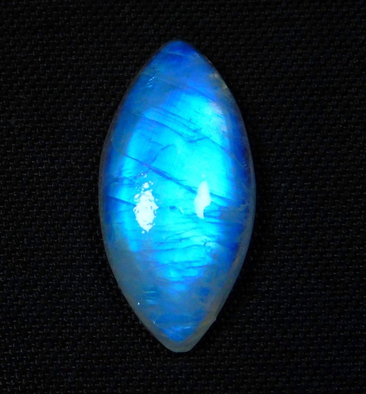 5 CT 100% NATURAL BLUE FIRE RAINBOW MOONSTONE MARQUISE CABOCHON GEMSTONE CK=136