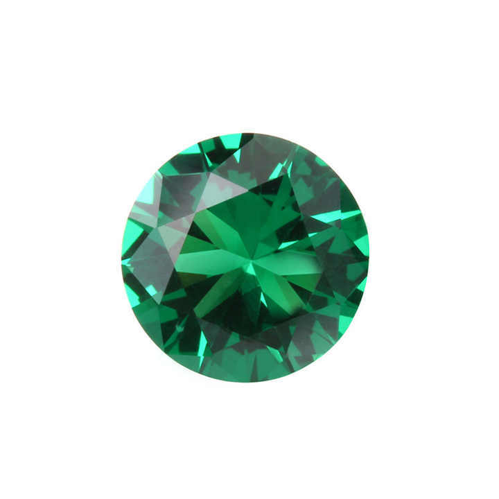 AAA Rated Round Green Nano Emerald Lab Created Gemstone Jewelry Stone 7mm to10mm