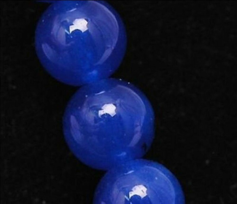 Genuine Natural 14mm Sri Lanka Sapphire Round Loose Gemstone Beads 15 inches