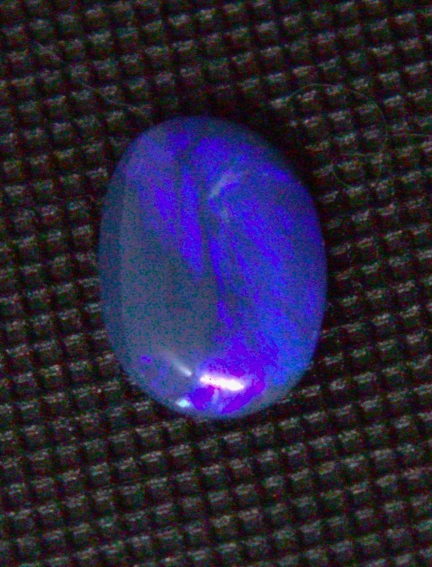 6.20cts Lightning Ridge Blue on Black Opal Cabochon *see video* gallery