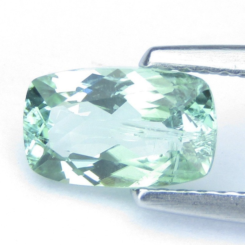 1.24Cts Genuine Amazing Natural Green Tourmaline 8.5x5.3x3.mm Cushion Cut gallery