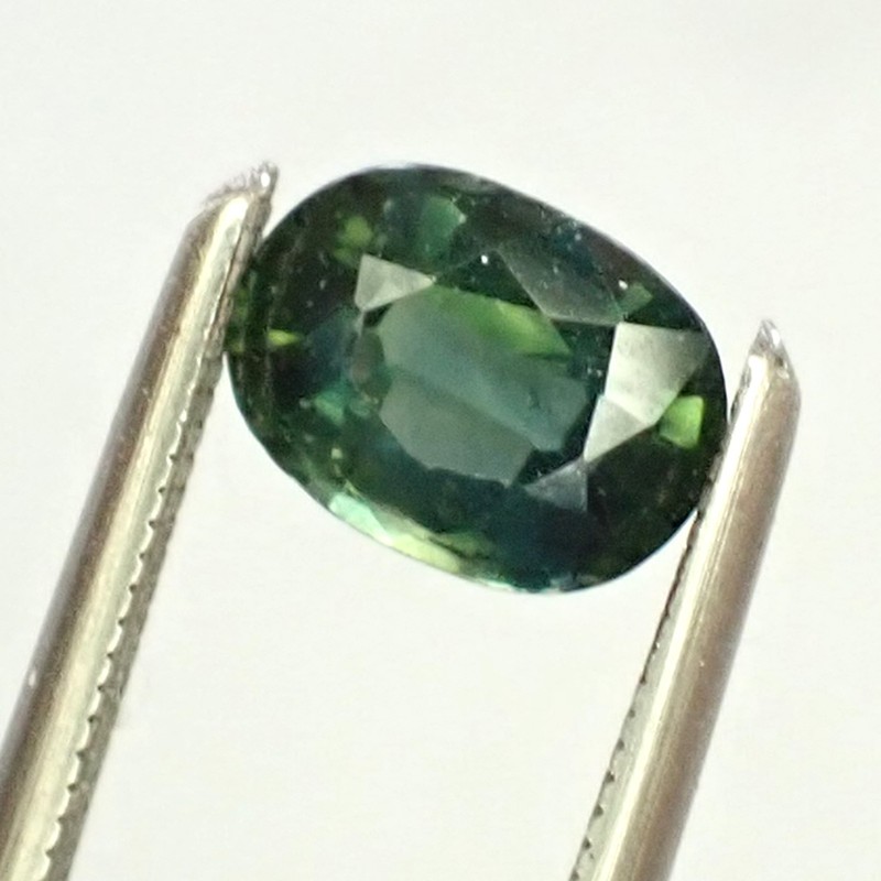 0.79ct Oval 6.0x4.5mm Dark Blue Green Natural Australian Parti Sapphire Rare Gem gallery