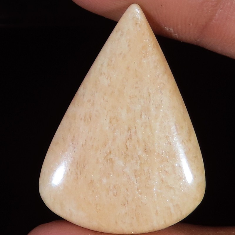 natural PEACH AMAZONITE pear Opaque loose gemstone 37.10 Carat. (26 x 37 x 5 mm)