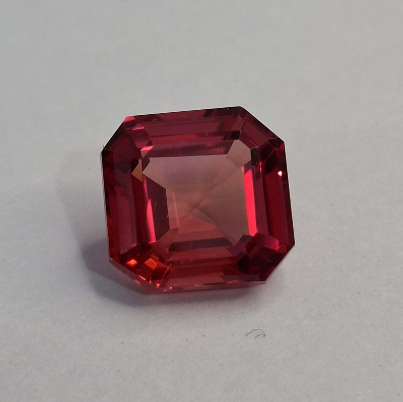 Natural Asscher Cut 10-12Ct Sapphire Padparadscha Certified Loose Gemstone SB730