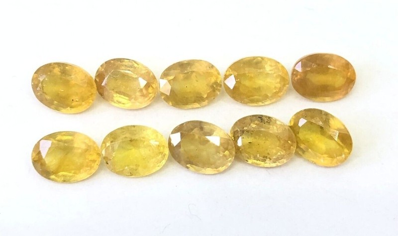 Yellow Sapphire Oval Shape Size 6×4 mm To 12×10 mm Cut Faceted Stone For Jewelry