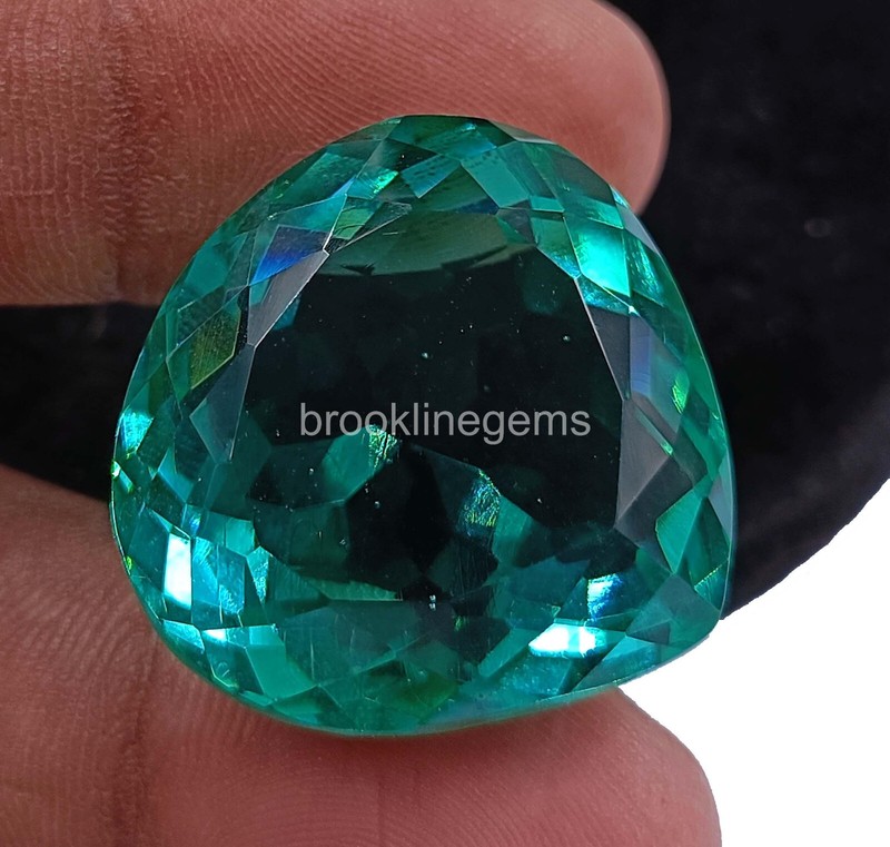 68 Ct Russian Siberian Chrome Diopside Green Certified Pear Cut Gemstone 4NUJ