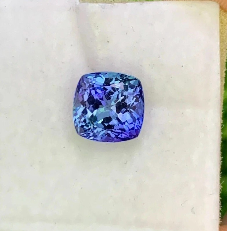 Stunning Blue Tanzanite Cushion Cut 7-8 Ct Natural Loose EGL Certified Gemstone