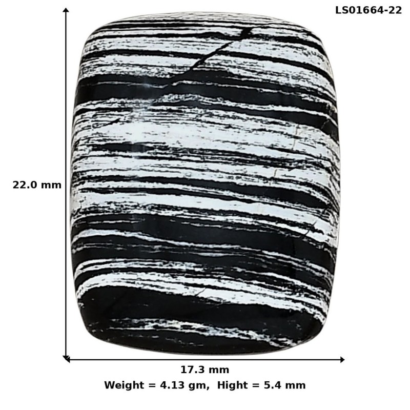 Natural Silver Leaf Obsidian 22x17.3x5.4 mm Baguette Shape Gemstone LS01664-22 gallery