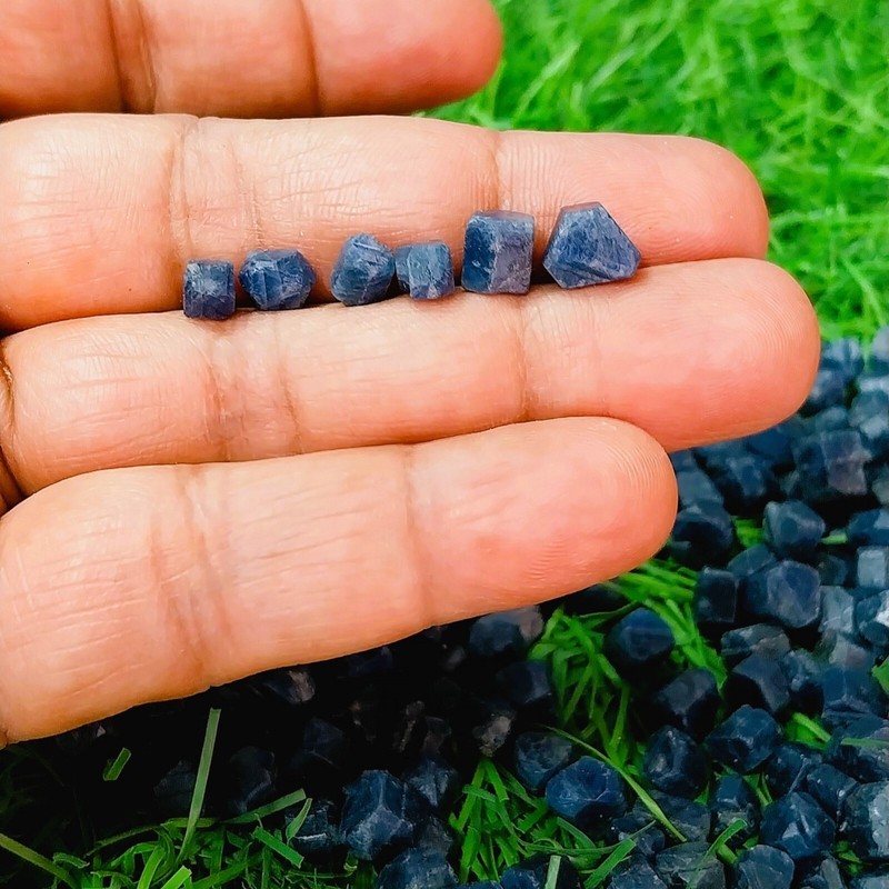 Natural Ceylon Blue Sapphire Rough Loose 100% Untreated Sapphire Rock 100 Ct-Lot gallery