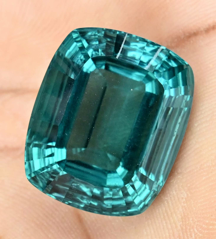 48.60 Ct Natural Paraiba Tourmaline Greenish Neon Blue Copper Loose Gemstone gallery