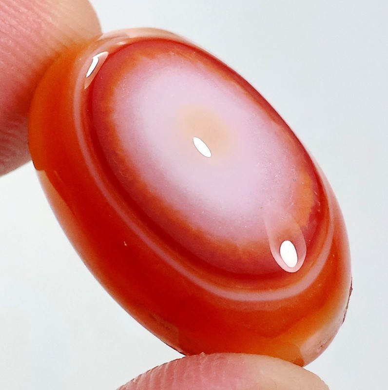 36 Ct 11X16X26mm Natural Orange Botswana Agate Eye Oval Cabochon Gemstone CZ-636