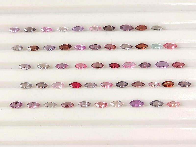Natural Spinel 4X2 mm Marquise Multi Color Untreated Faceted Gemstone 50 Pieces gallery