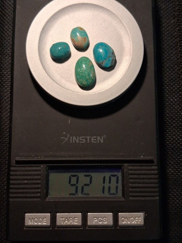 Beautiful Sonoran Desert Turquoise Cabochon - Lot Of 4 - Backed - 9.210 Carats - gallery