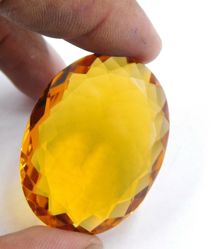 30X40 MM Lab-Created Citrine Oval Cut Lot Loose Gemstone 86.50 Cts 1 Pcs P-750