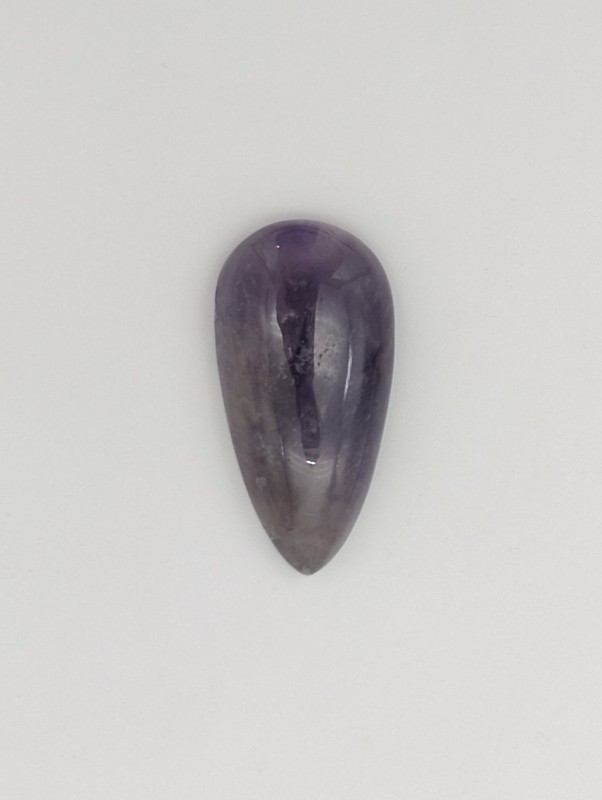 61 Cts Purple Amethyst Crystal 40mm x 22mm Teardrop Cabochon Stone Cottagecore