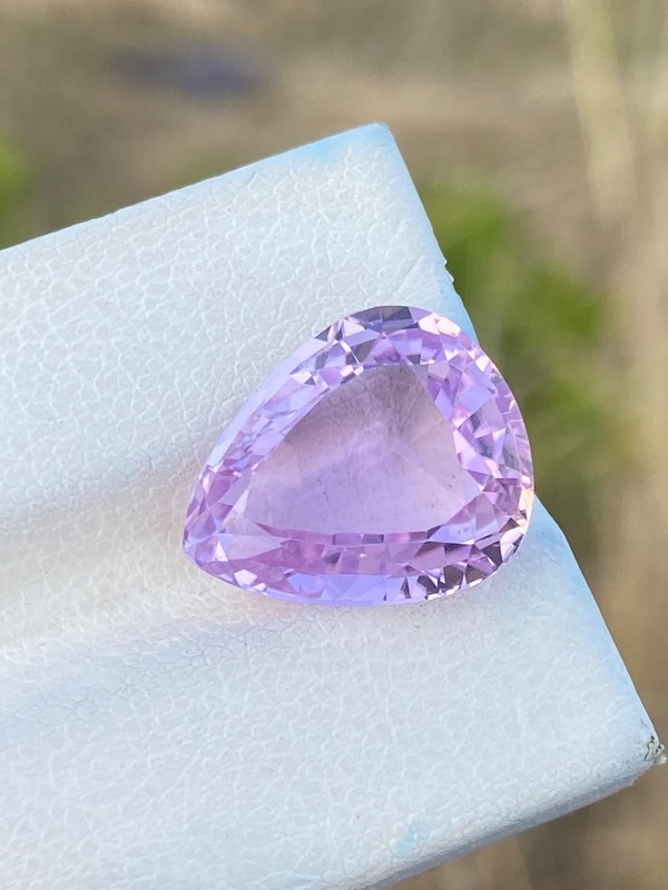 10.35 Ct Natural Pink Kunzite Pear Shape Loose Gemstone From Afghanistan gallery