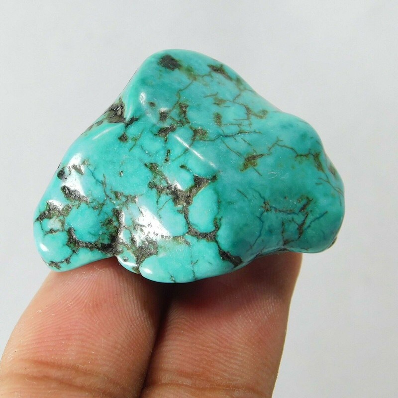 Natural 48 Ct Blue Turquoise Arizona Rough Slab Crystal Loose Gemstone gallery