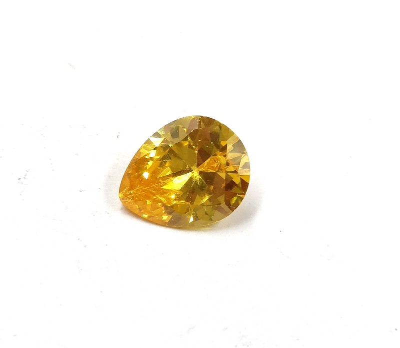 Superb Quality Yellow Sapphire Kashmir 4-4.95 Ct Pear Cut Certified Gems JKD gallery