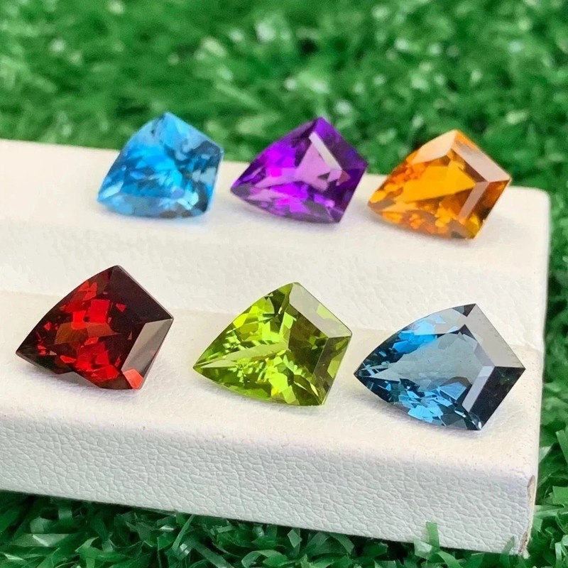 70 Ct Natural 6-7 Pcs Mix Color Sapphire Fancy Cut Certified Loose Gemstone Lot