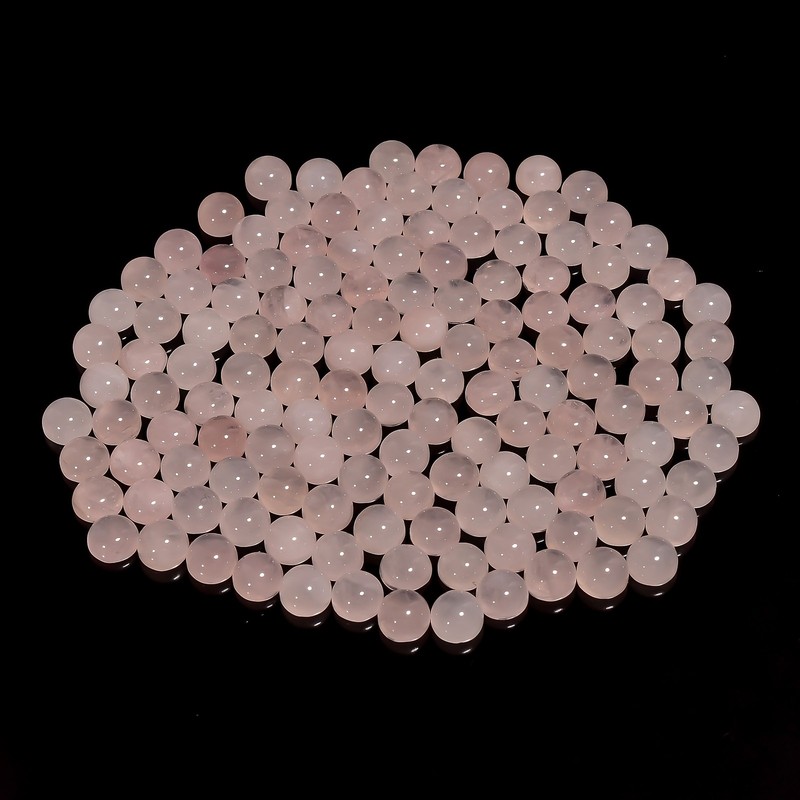 Natural Rose Quartz Round Shape Cabochon Loose Gemstone Lot 20 Ct. 7X7 mm