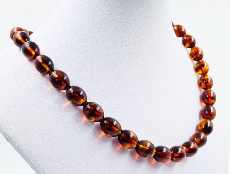 Amber Necklace Natural Baltic Amber Necklace Amber Jewelry pressed