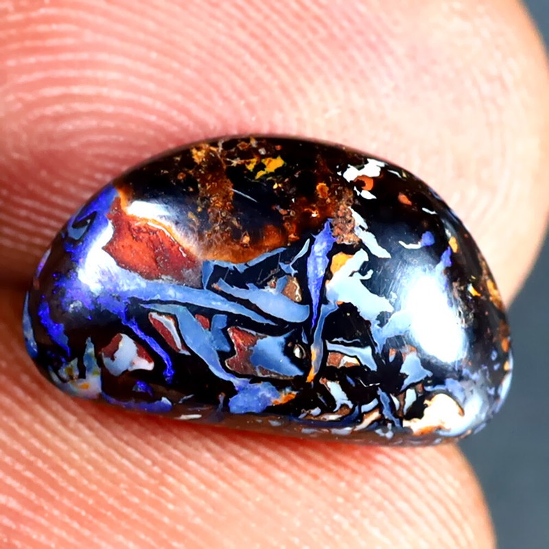 4.13 ct Marvelous Fancy (14 x 8 mm) Multi Color Australian Koroit Boulder Opal