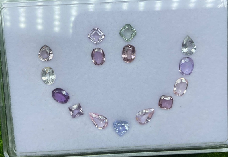 100% natural top quality unheated fancy sapphires layout loose gemstone gallery