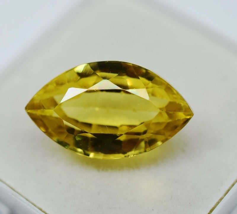 Natural 10 Ct Marquise Cut Ceylon Yellow Sapphire Flawless Certified Gemstone