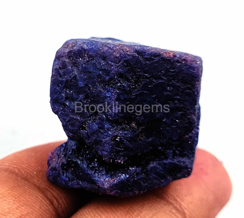 Dyed NATURAL CERTIFIED 170-190 CT ROUGH BLUE SAPPHIRE CHAKRI LOOSE GEMSTONE EKQ gallery